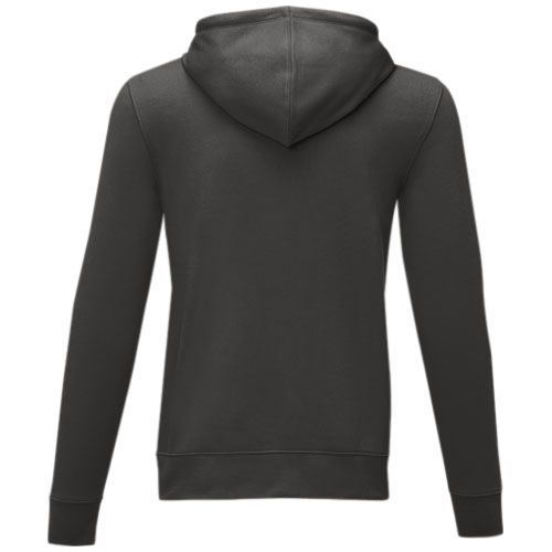 gris tormenta Sudadera con capucha y cremallera completa para hombre