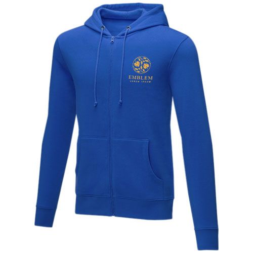 blue Sudadera con capucha y cremallera completa para hombre de 240 g/m² Charon
