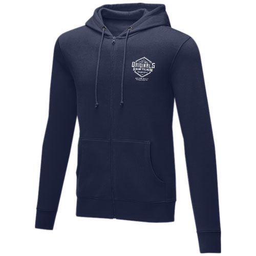 azul marino Sudadera con capucha y cremallera completa para hombre de 240 g/m² Charon