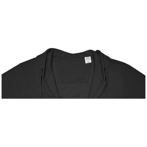 black Sudadera con capucha y cremallera completa para hombre