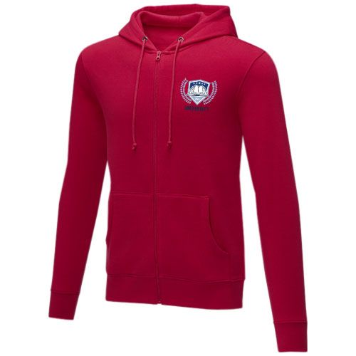 red Sudadera con capucha y cremallera completa para hombre de 240 g/m² Charon