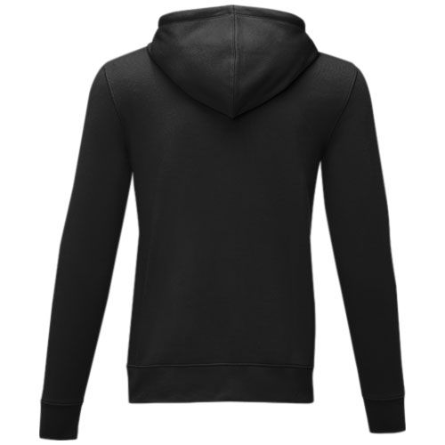 black Sudadera con capucha y cremallera completa para hombre