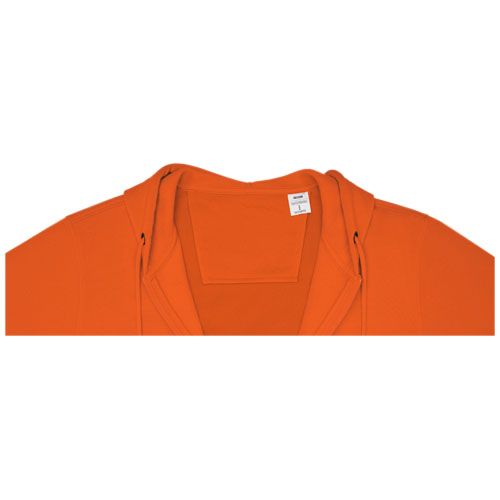 orange Sudadera con capucha y cremallera completa para hombre