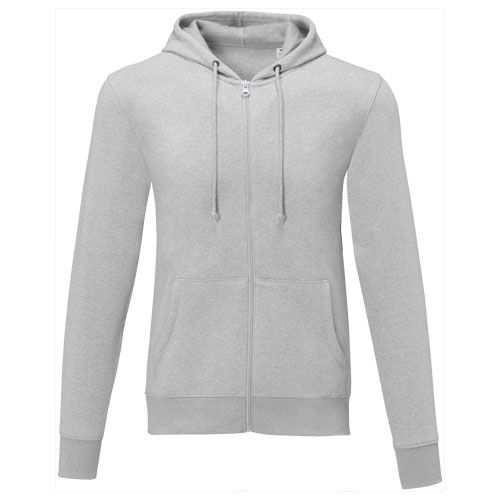 gris chiné Sudadera con capucha y cremallera completa para hombre de 240 g/m² Charon