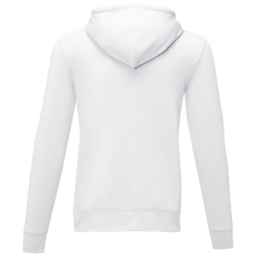 white Sudadera con capucha y cremallera completa para hombre