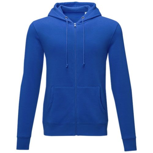 blue Sudadera con capucha y cremallera completa para hombre