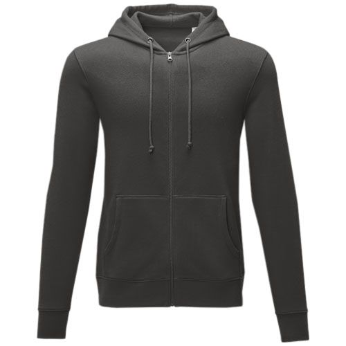 gris tormenta Sudadera con capucha y cremallera completa para hombre de 240 g/m² Charon