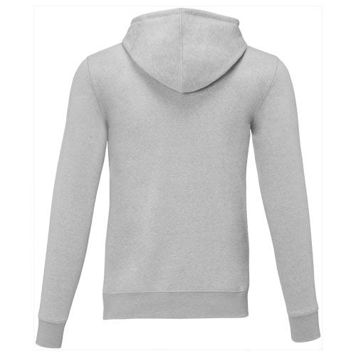 gris chiné Sudadera con capucha y cremallera completa para hombre