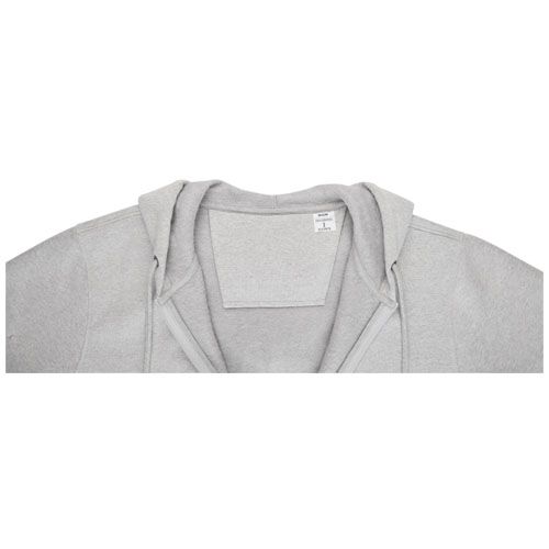 gris chiné Sudadera con capucha y cremallera completa para hombre