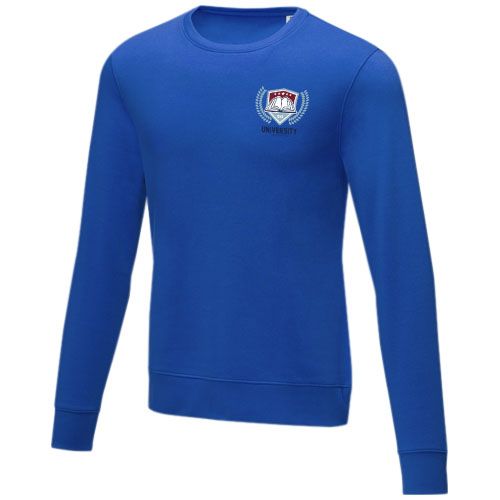 blue Jersey de cuello redondo para hombre