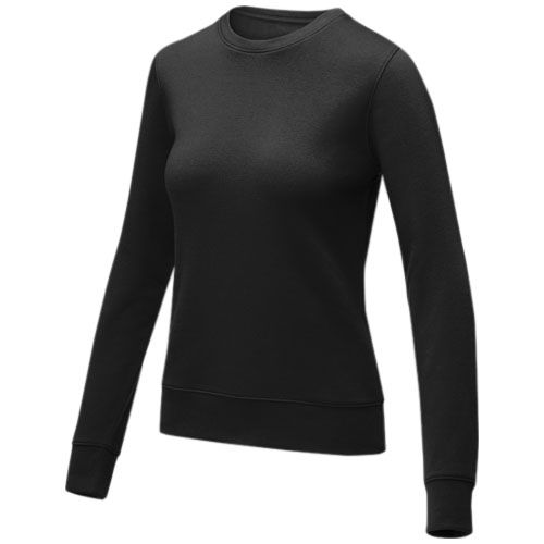 black Jersey de cuello redondo para mujer