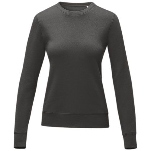 gris tormenta Jersey de cuello redondo para mujer