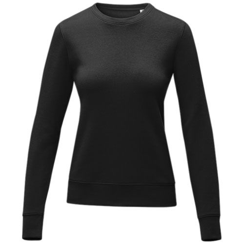 black Jersey de cuello redondo para mujer