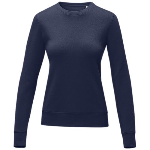 azul marino Jersey de cuello redondo para mujer