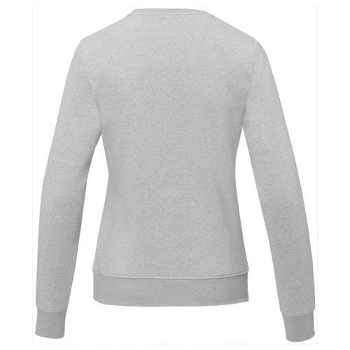 gris chiné Jersey de cuello redondo para mujer