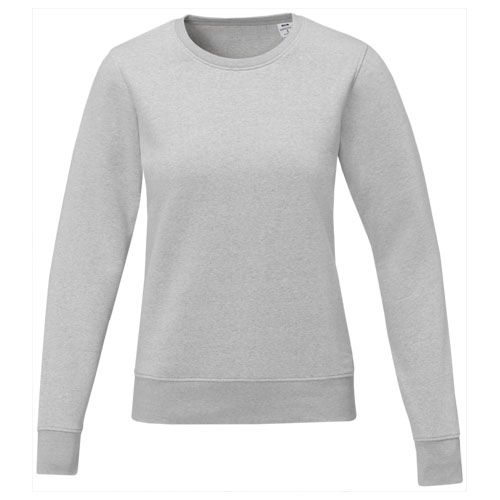 gris chiné Jersey de cuello redondo para mujer
