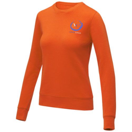 orange Jersey de cuello redondo para mujer