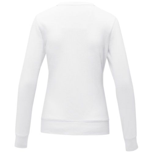 white Jersey de cuello redondo para mujer