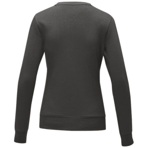 gris tormenta Jersey de cuello redondo para mujer