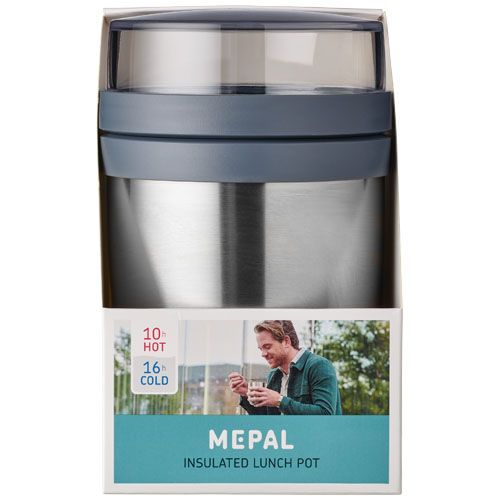 plateado Mepal fiambrera doble 500+ 200 ml con aislamiento