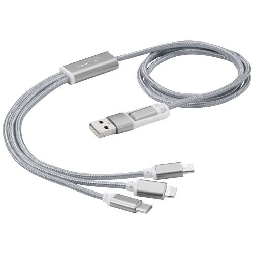 plateado Cable de carga 5 en 1