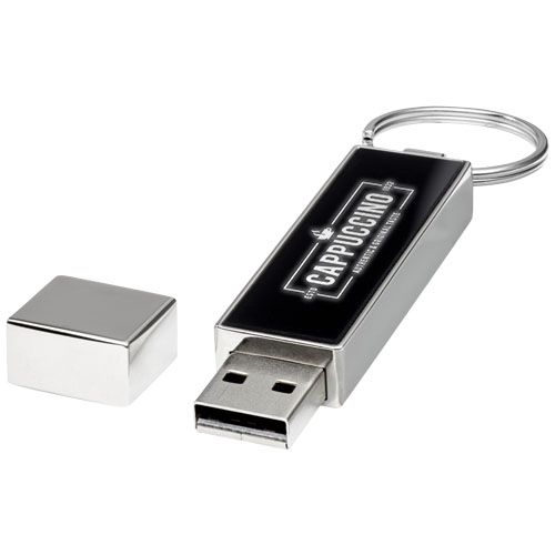 blanco/negro/plateado USB rectangular con retroiluminación