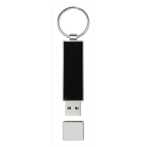 negro/azul/plateado USB rectangular con retroiluminación