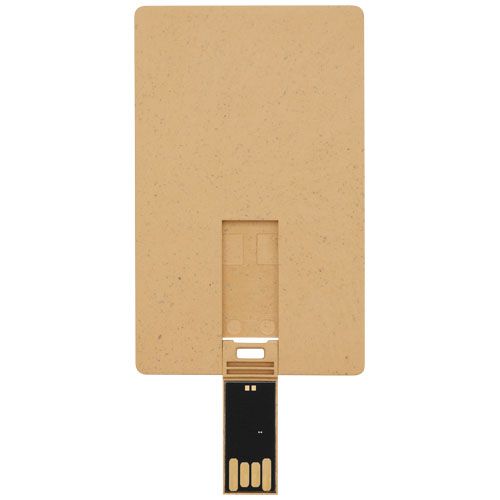kraft USB con forma de tarjeta de crédito rectangular biodegradable