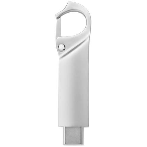 plateado USB 3.0 tipo C con mosquetón