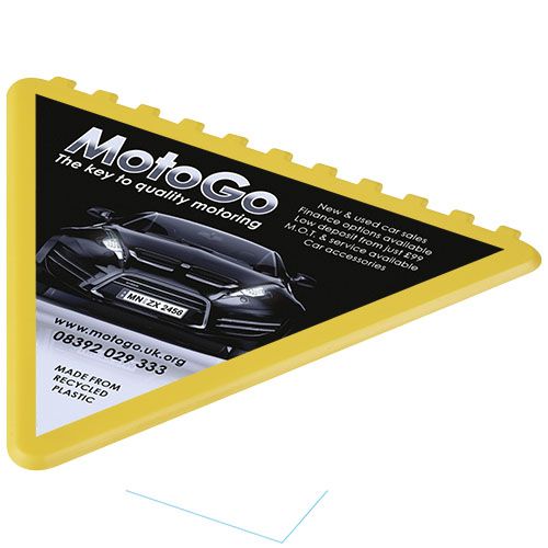 Rascador de hielo de plástico reciclado triangular 