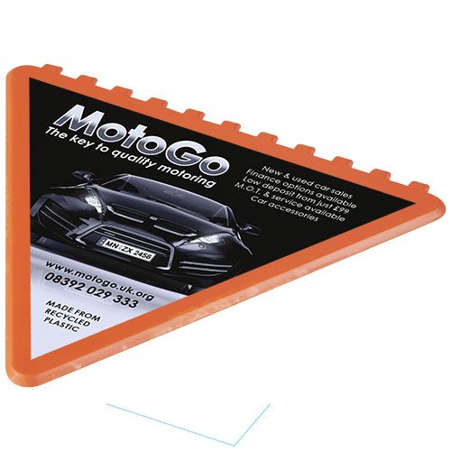 Rascador de hielo de plástico reciclado triangular 