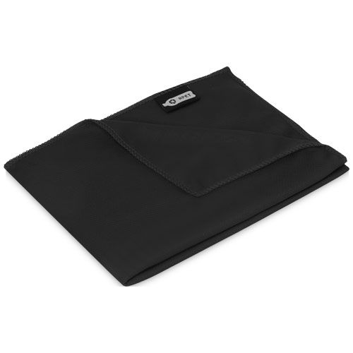 black Toalla refrescante deportiva de PET reciclado con bolsa 80 x 30 cm