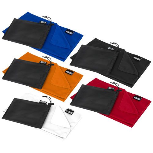 black Toalla refrescante deportiva de PET reciclado con bolsa 80 x 30 cm