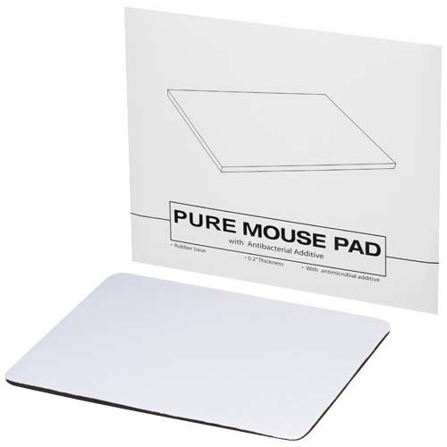 white Alfombrilla de ratón con aditivo antibacteriano