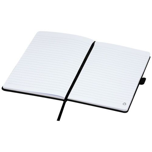 black Libreta de papel reciclado A5 con tapa de PET reciclado