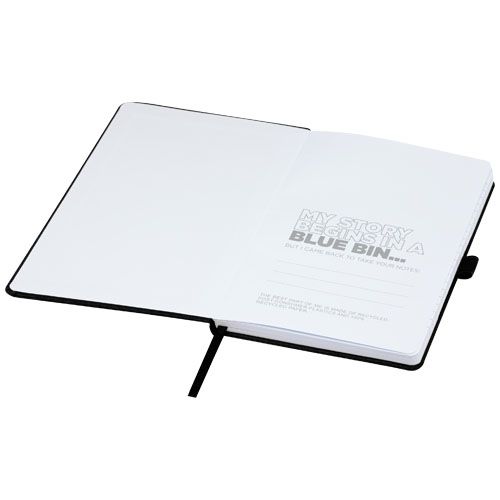 black Libreta de papel reciclado A5 con tapa de PET reciclado