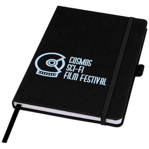 black Libreta de papel reciclado A5 con tapa de PET reciclado