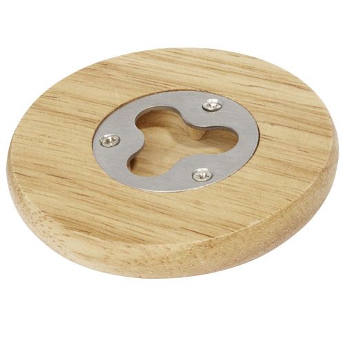 natural Posavasos de madera con abrebotellas