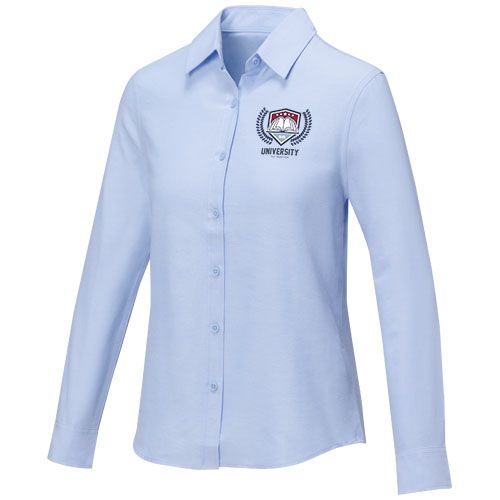 azul claro Camisa de manga larga para mujer