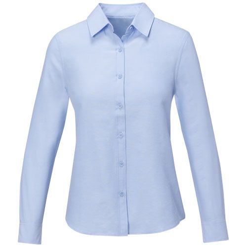 azul claro Camisa de manga larga para mujer