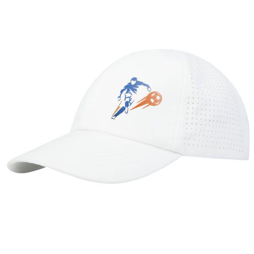 white Gorra reciclada de 6 paneles Cool Fit GRS