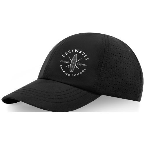 black Gorra reciclada de 6 paneles Cool Fit GRS