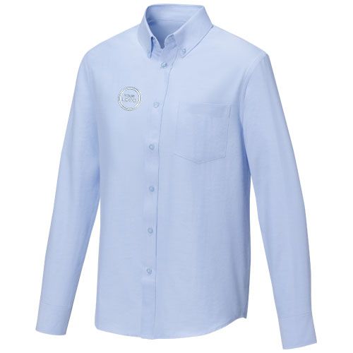 azul claro Camisa de manga larga para hombre de 130 g/m² Pollux