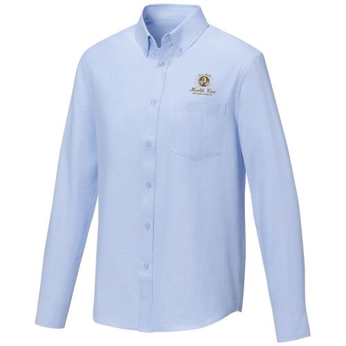 azul claro Camisa de manga larga para hombre de 130 g/m² Pollux