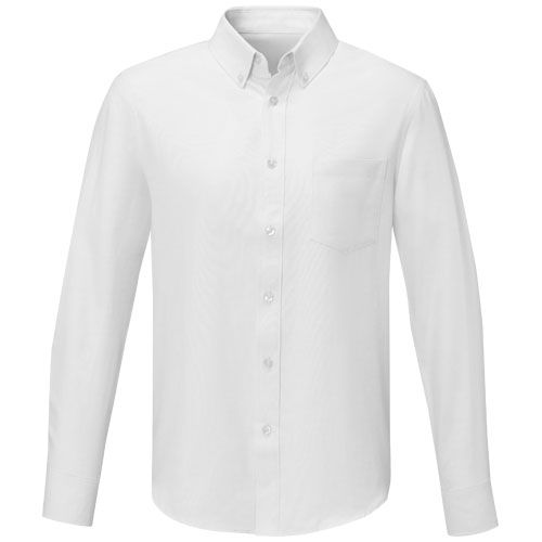 white Camisa de manga larga para hombre de 130 g/m²