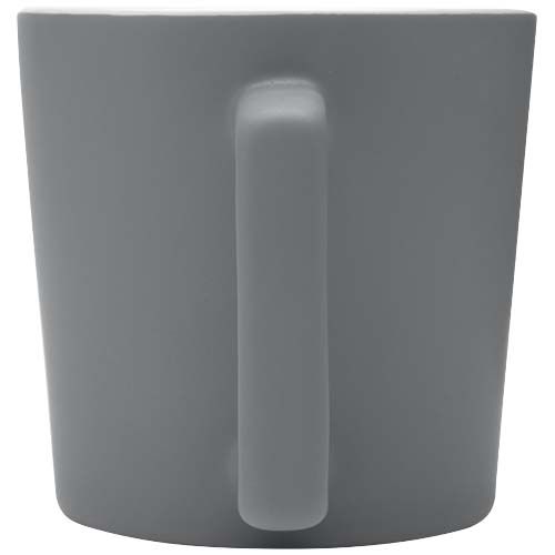 blanco/gris mate Taza de cerámica de 370 ml con acabado mate