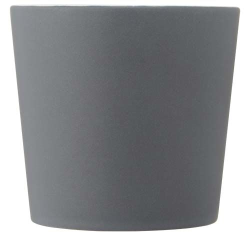 blanco/gris mate Taza de cerámica de 370 ml con acabado mate
