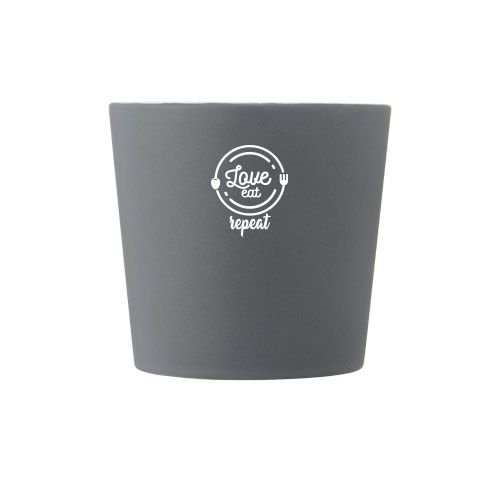 blanco/gris mate Taza de cerámica de 370 ml con acabado mate