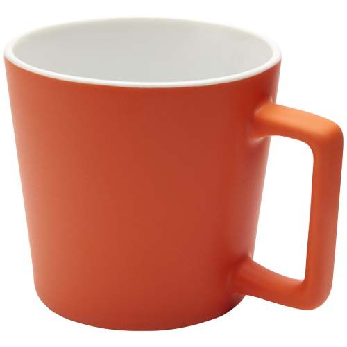 orange Taza de cerámica de 370 ml con acabado mate
