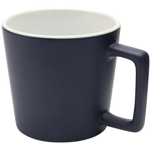 azul marino Taza de cerámica de 370 ml con acabado mate